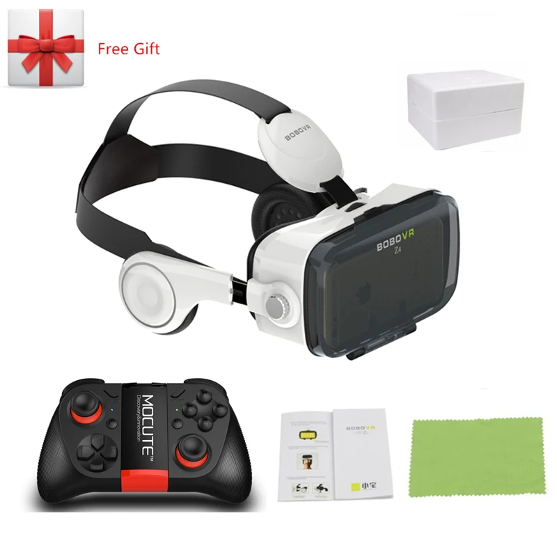 BOBOVR Z4 3D очки виртуальной реальности очки 3D очки google Cardboard Bobo Vr коробка стерео гарнитура для 4,3-6,0 смартфонов - Цвет: Z4 white with m