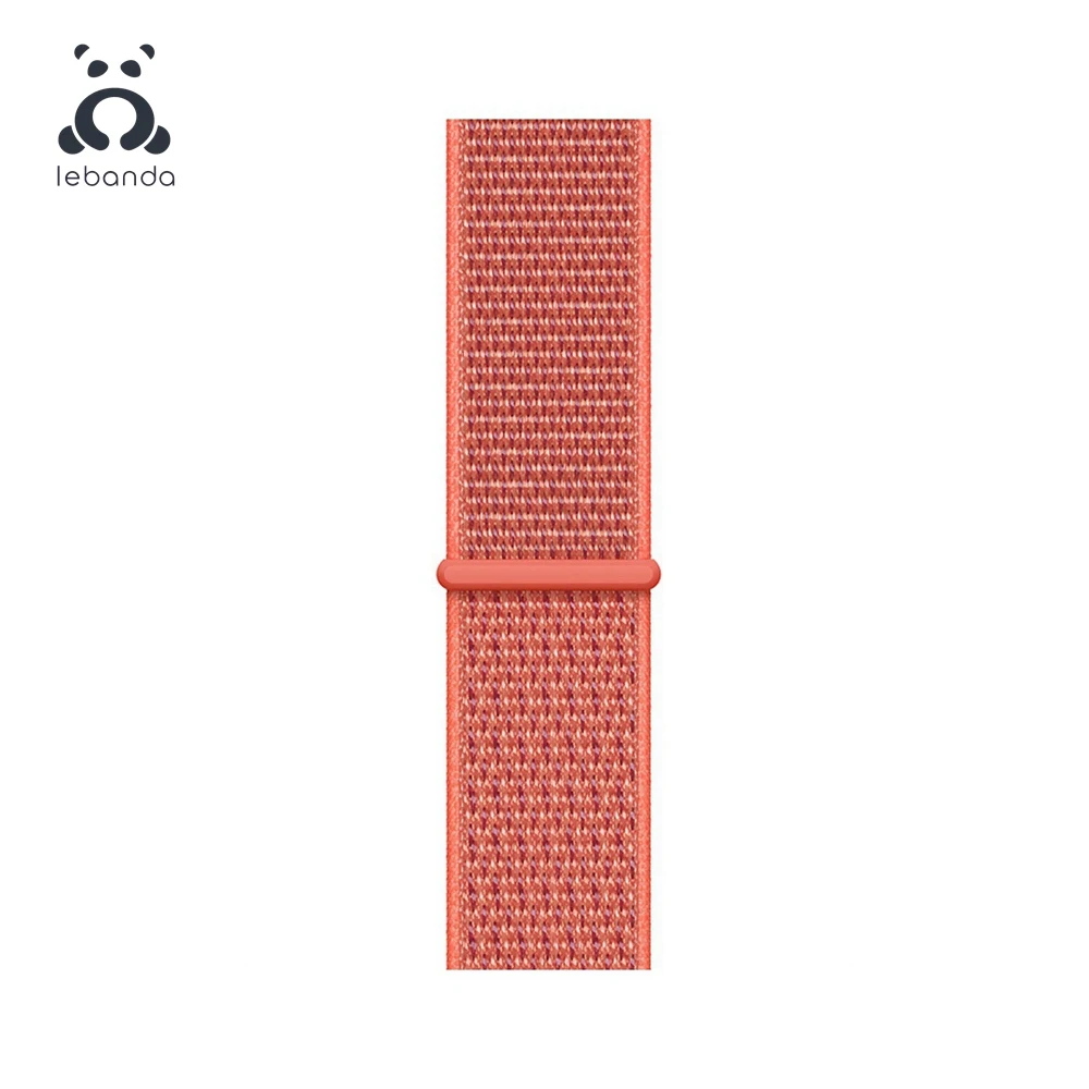 Lebanda Sport loop для apple watch 5, 4, 3, 2, 1, ремешок для iwatch 38, 40, 42, 44 мм, тканый нейлоновый ремешок, Аляска, синий - Цвет ремешка: Nectarine