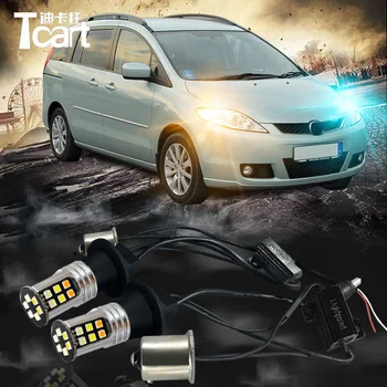 

Tcart 2x Auto Led Bulbs DRL Daytime Running Light Night DRL Turn Signals Lamp PY21W BAU15S For Mazda 5 2004-2010 Car Accessories