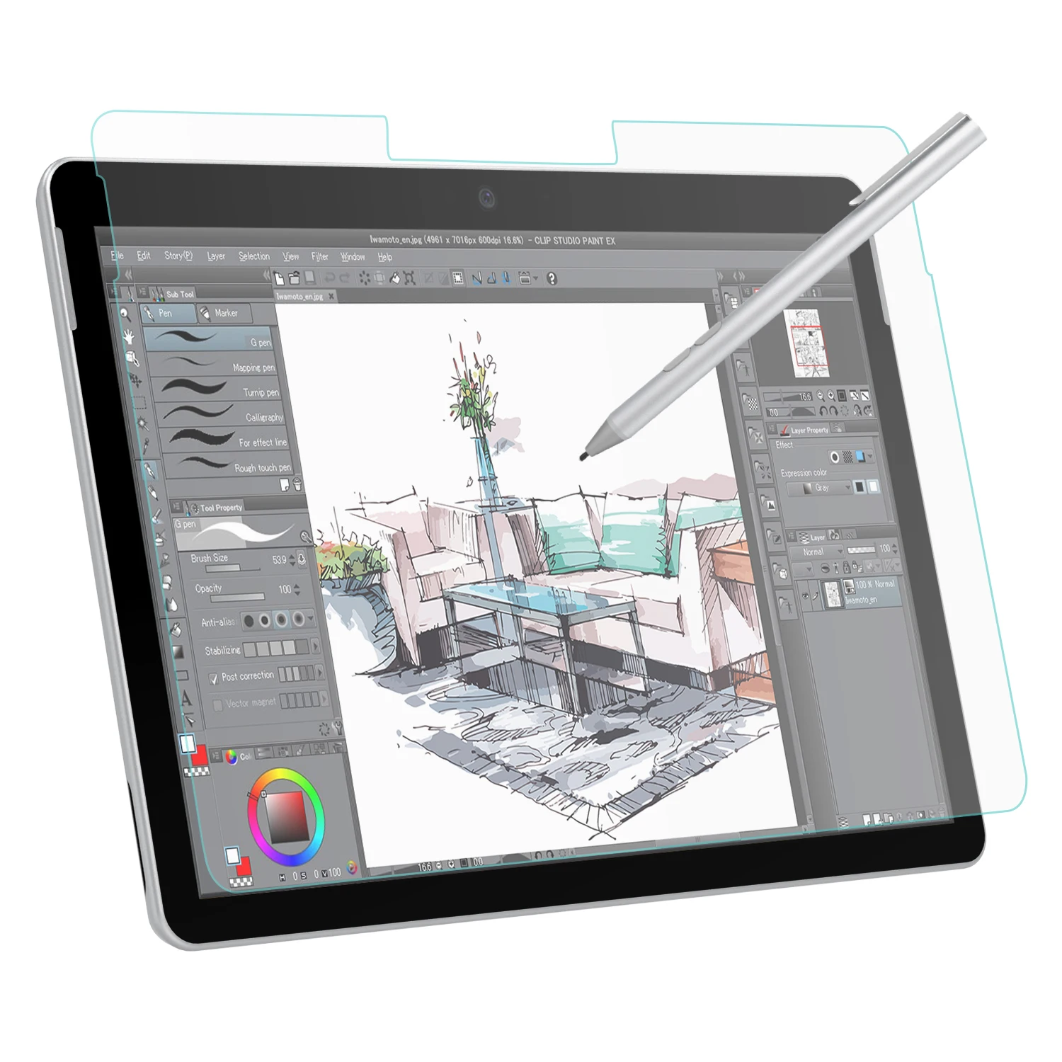 

MoKo Paper-Like Screen Protector for Surface Go,Write, Draw and Sketch with The Surface Pen Like on Paper, Anti Reflection PET