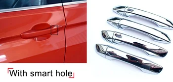 

For VW Volkswagen Tiguan 2017 2018 ABS Chrome Door Handle Cover Trim with Smart Key hole Car Styling
