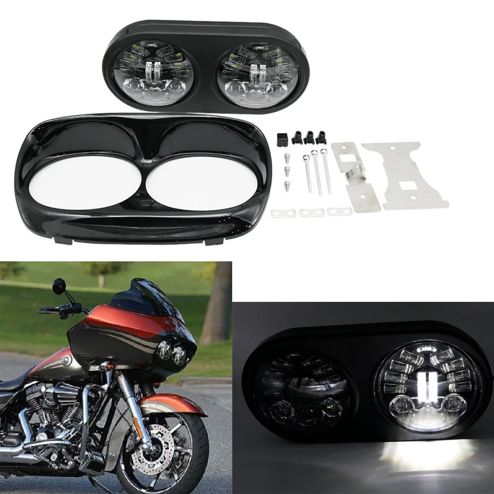 

5.75" MOTO Road Glide LED Headlamp For Harley led headlights High Low Bulbs Motorcycle led Double Turn Left Right Light