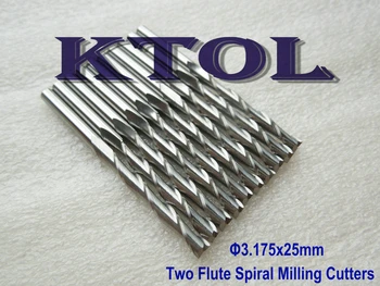 

Promotion 3.175x25mm 2 Flutes Spiral Router Bits,Tungsten CNC Cutter Milling Tool for Wood Engraving Cutting Machine,FREE Ship