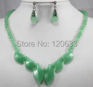 

Exquisite Green Yellow Purple Red stone Necklace Earring Set hook..wholesale shipping FreeLuxury Girls Wedding