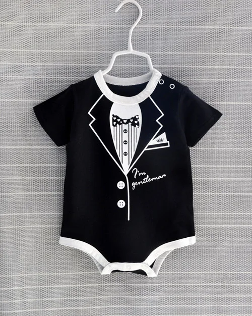 Боди с короткими рукавами для мальчиков, летняя одежда для маленьких мальчиков, галстук-бабочка, джентльмен, белый, черный, 1 предмет, подарок для новорожденных мальчиков, 3 м, 6 м, Новинка - Цвет: bow tie b