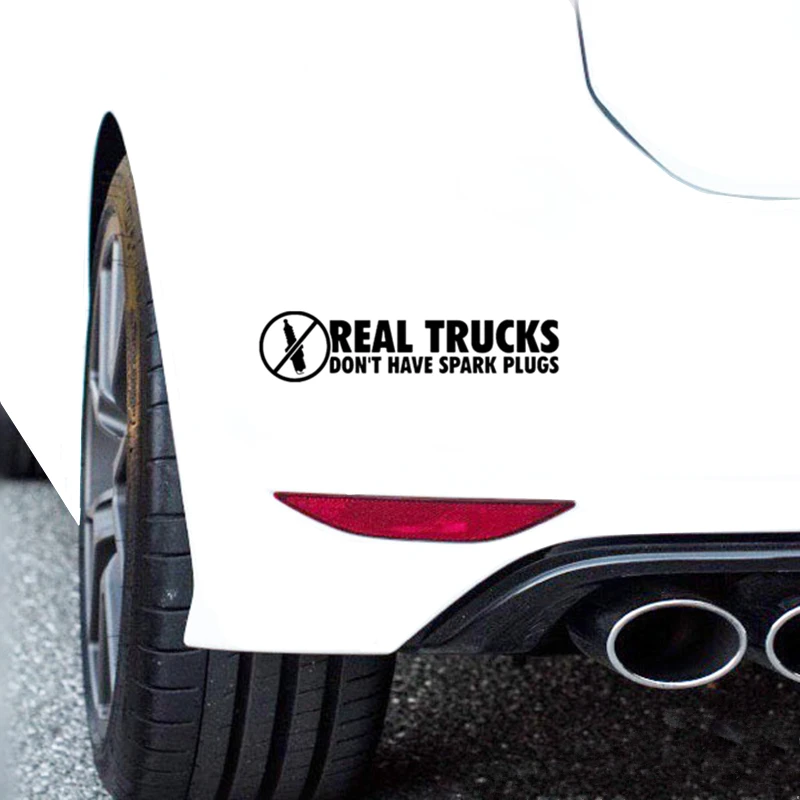 Real Trucks Don t Have Spark Plugs Funny Die Cut Vinyl Decal JDM Car Sticker D104 Real Trucks Don t Have Spark Plugs Funny Die Cut Vinyl Decal JDM Car Sticker D104