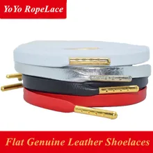 5" плоские шнурки из натуральной овчины кожаные шнурки Роскошная обувь шнурки для брендовой обуви