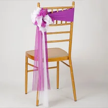 Marious бренд Новое поступление красочный свадебный стул лента из органзы Ткань Chari крышка Банкетный стул для мероприятий створки