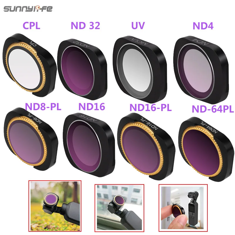 

OSMO Pocket Camera Filter CPL/UV/ND 4 8 16 32 64/ND8PL 16PL Filters Set For DJI Osmo Pocket Gimbal Accessories