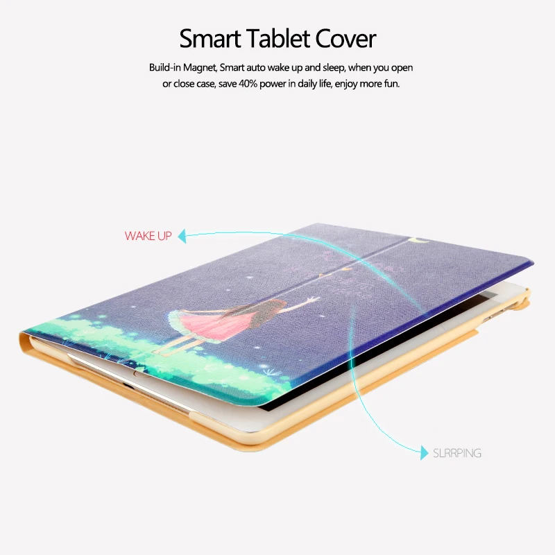 Чехол для iPad Air 1st 2 9 7 '' GARUNK рисунок цветы симпатичная башня девушка Filp Кожаный