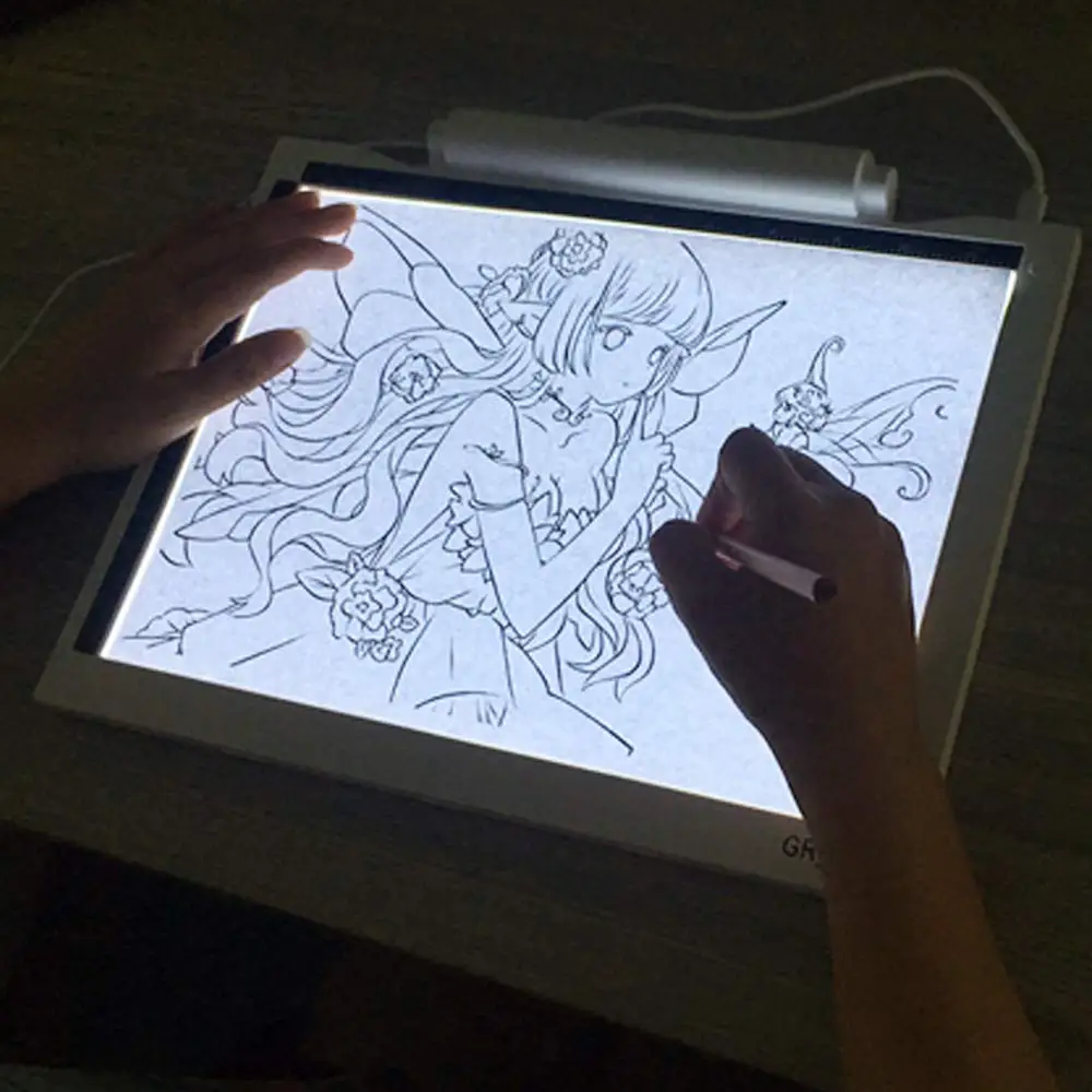 

Elice A4-19 Portable LED Light Box Tracer LED Artcraft Tracing Light Pad Light Box 3 Level Brightness for DIY Painting Artist