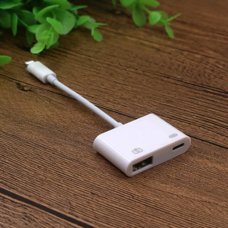 Адаптер OTG для Iphone Lightning на и USB Кабель адаптер зарядки передачи данных IOS10.3 или