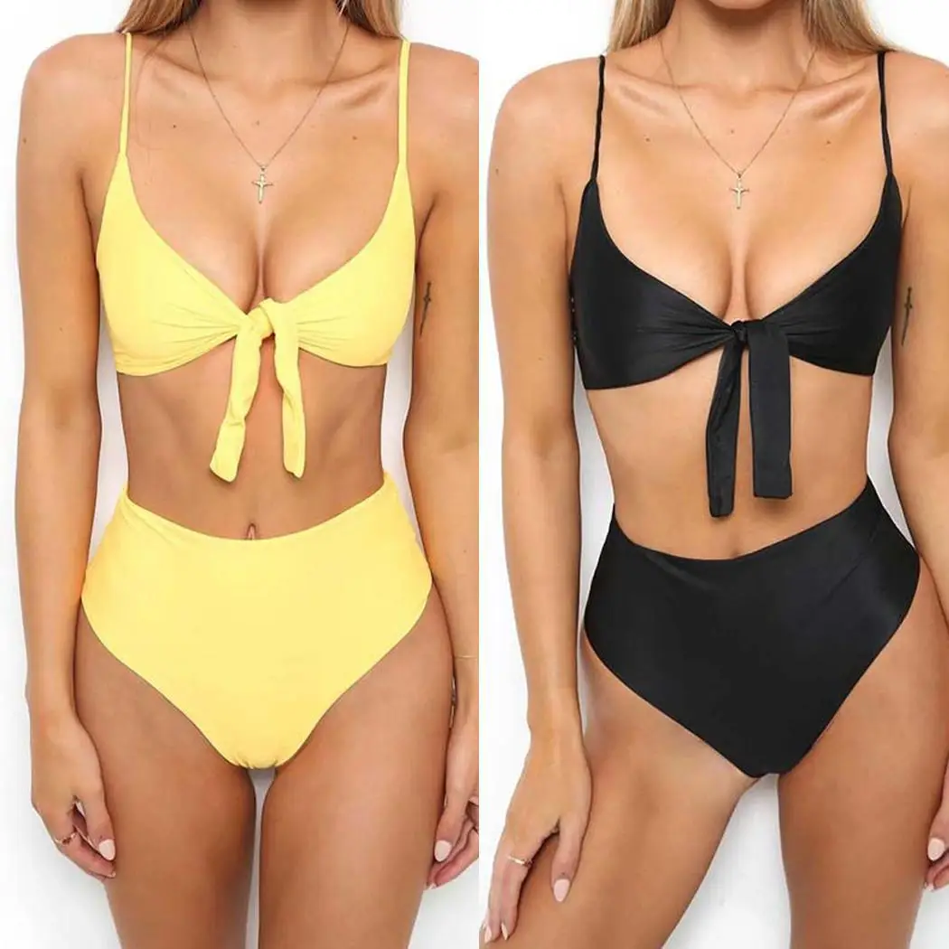 Женские повседневные с v образным вырезом на бретельках два плавательных