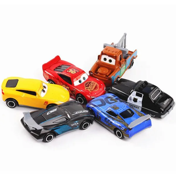 7 шт./компл. disney "тачки 3 Lightning McQueen Джексон Storm Мак дядя грузовик 1:55 литая игрушечная машинка Подарочные игрушки для детей - Цвет: 6pcs no box