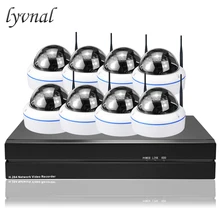 LYVNAL 8ch Wi-Fi купольная камера комплект 1080p ip-камера купольная с 8ch 5mp 2mp NVR kit p2p onvif система наблюдения CCTV wi-fi-комплект