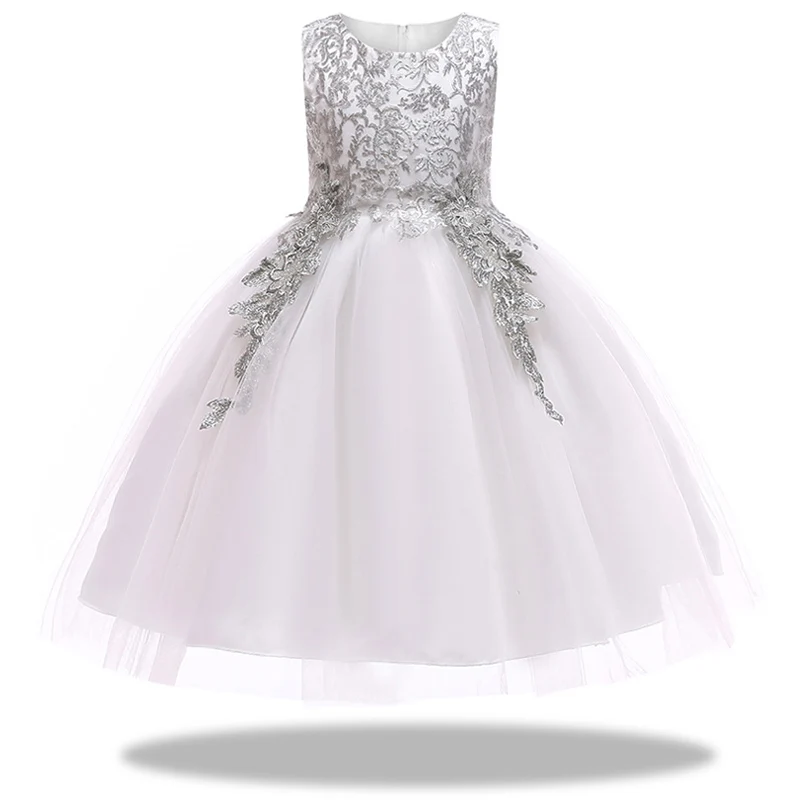 Милое Платье с вышивкой в виде звездных звезд для девочек детское платье принцессы с блестками летнее свадебное платье для девочек - Цвет: as picture