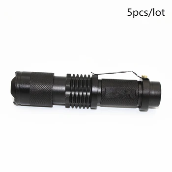 

5pcs/lot Tactical Flashlight SK98 5 Modes XML-T6 LED Zoom Adjustable Focus Light Outdoor Torch 18650 Lamp