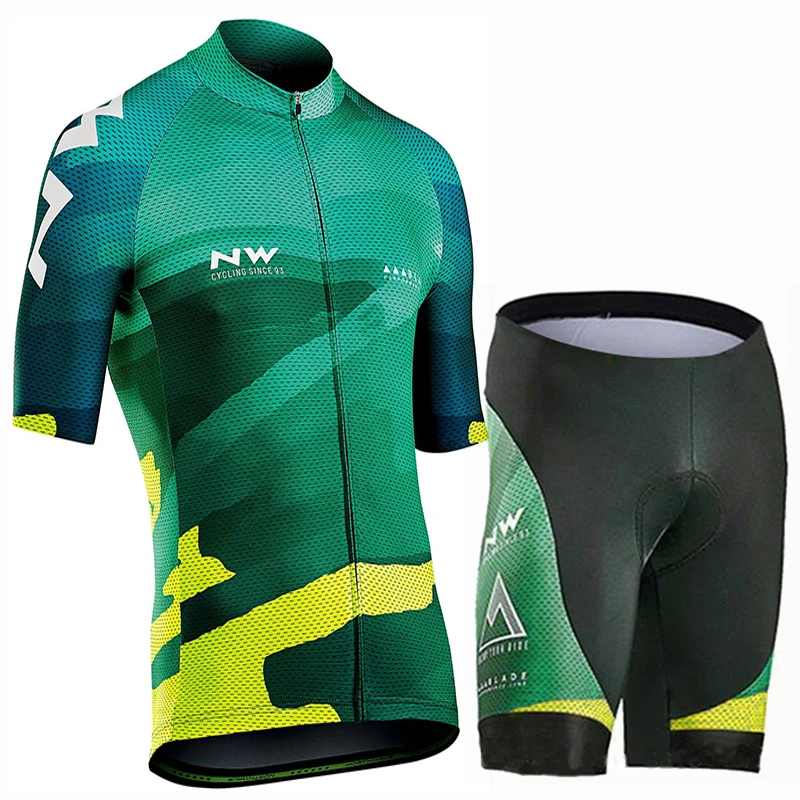 Summer Quick-Dry Cycling Jersey Set MTB Road Bicycle Cycling Clothing Breathable Mountain Bike Clothes Cycling Set - Цвет: Normal Cycling Set