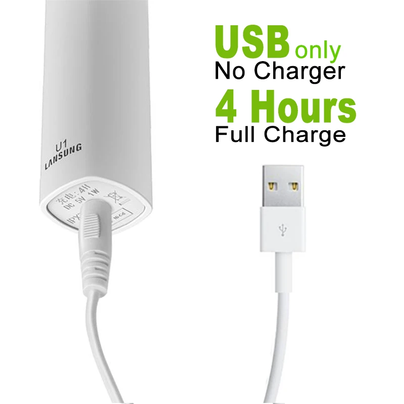 Электрическая перезаряжаемая зубная щетка Vaclav электрическая USB ультра звуковая 4