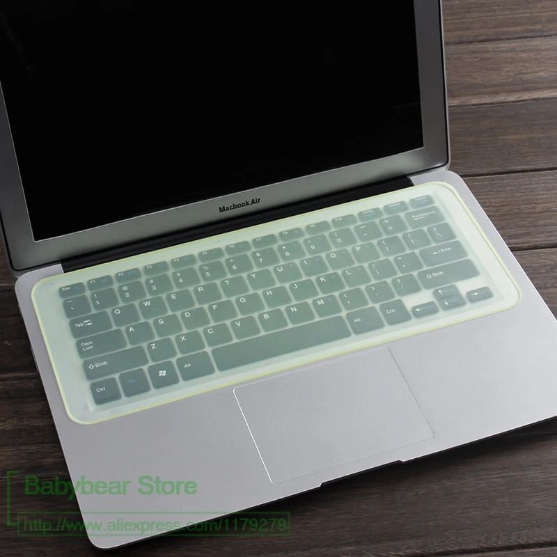 Силиконовый чехол-клавиатура для ноутбука Apple Macbook Dell Inspiron Hp Pavilion lenovo Ideapad 17 15 14 13 12 дюймов - Цвет: 12 13 14 yellow