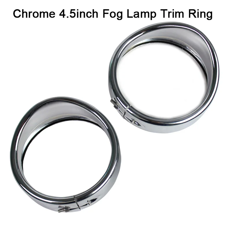 FADUIES Motorcycle accessories 1 4.5 4 12 LED Auxiliary lights + Chrome Harley Trim Ring For Harley Fog Lights Trim Ring (10) - 