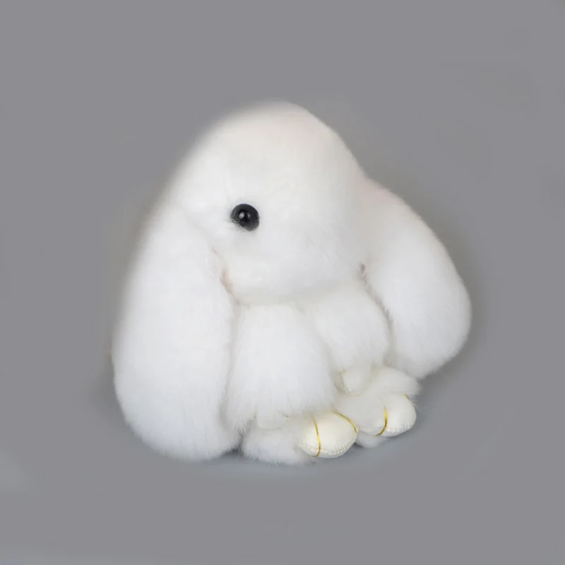 

Fashion 1pc New Arrival Adorable Fur Bunny Fluffy Rabbit 14 Colors Keyring Bag/Car Charm Pendant Key Chains Gift Wholesale