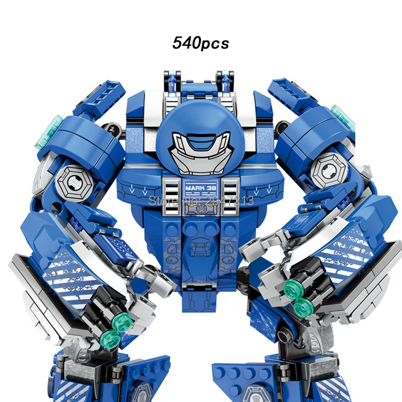 

2017 hot compatible LegoINGlys Marvel Super hero Avengers iron Man Armor MK38 Model Building Blocks with figures brick toys gift