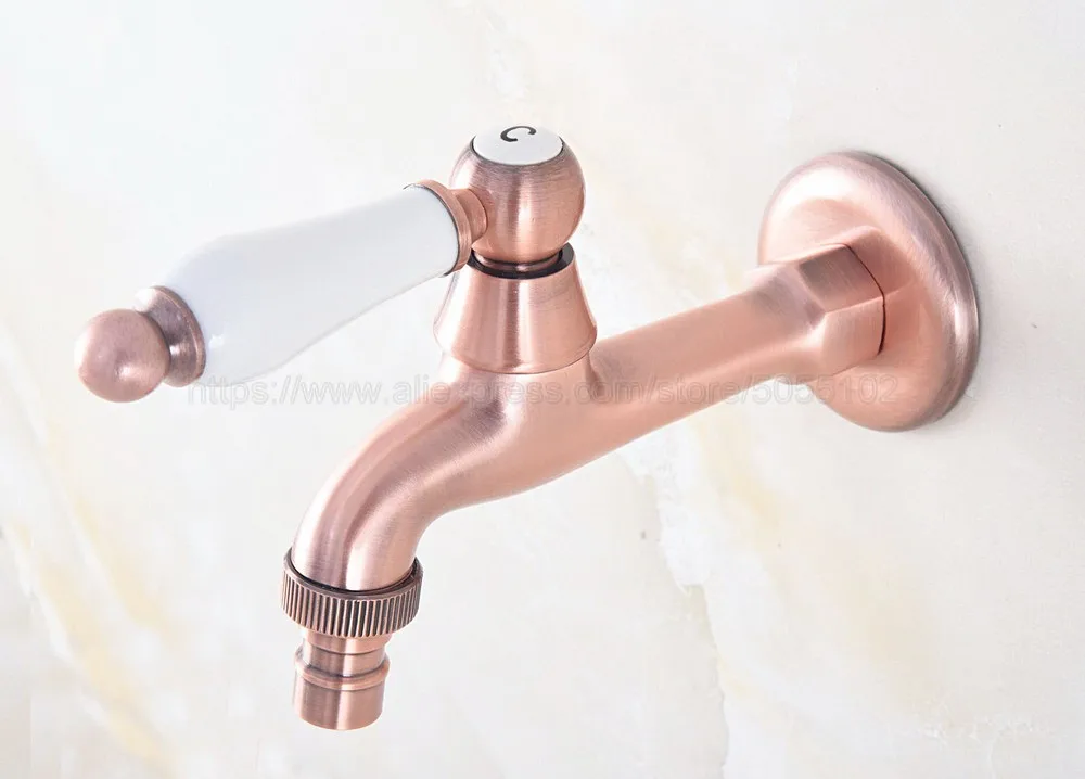 Antique Red Copper Washing Machine Faucet Outdoor Faucet Garden Bibcock Tap Bathroom Washing Machine Water faucet zav326