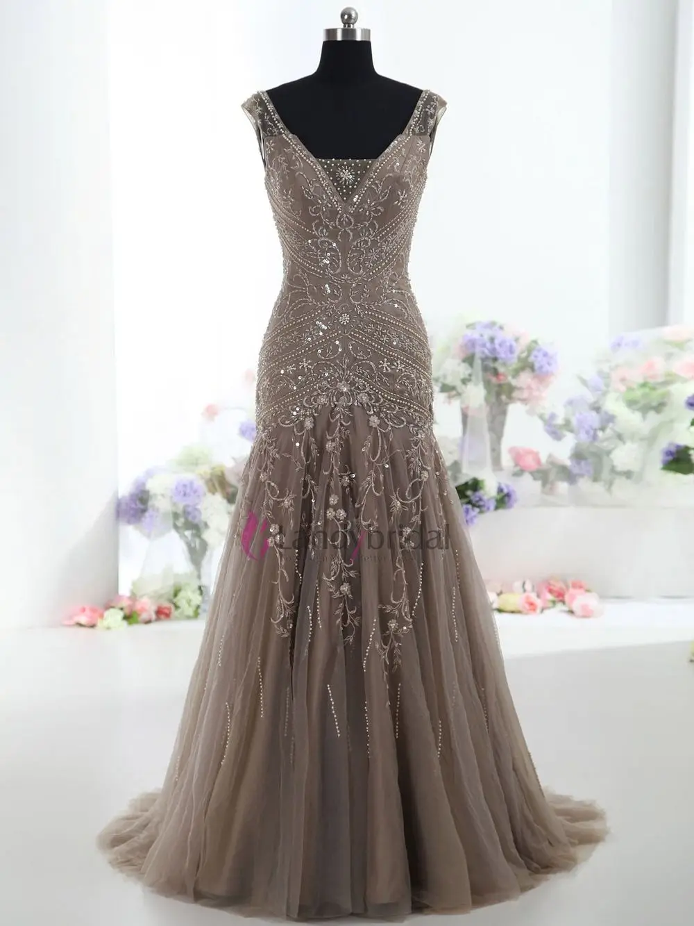 V Neck Chocolate White Champagne Lavender Ivory Handmade V Neck Chocolate White Champagne Lavender Ivory Handmade Embroidery With Beadings Trumpet Wedding Dress 2017 Bmmc0009 In Dresses From Weddings