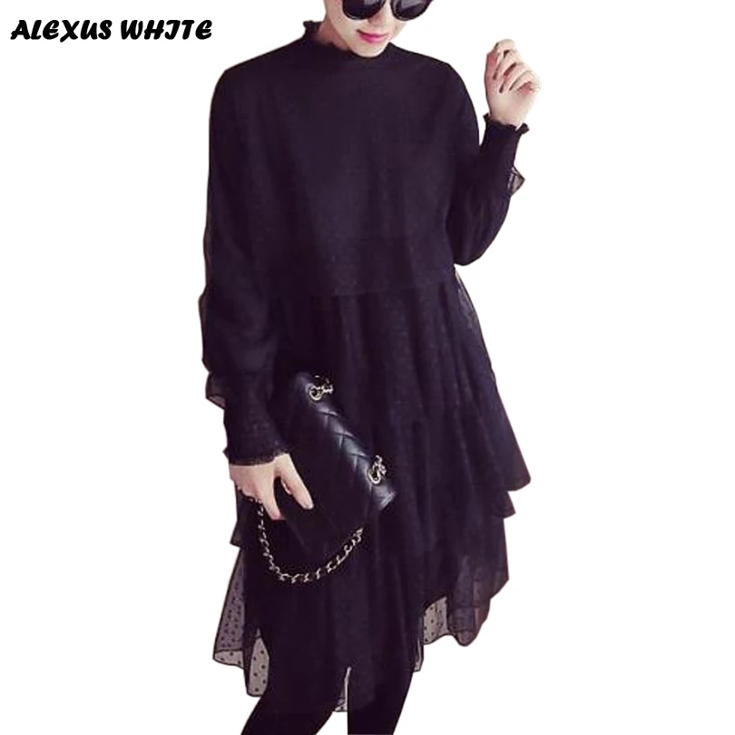 Polka Dot font b Dress b font Female Autumn 2016 font b Women s b font