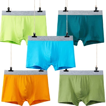 

Hot Solid Color Brand Underwear Modal Boxer Flexible Shorts Plus Size Underpants Soft Panties Colorful Breathable Men Underwear