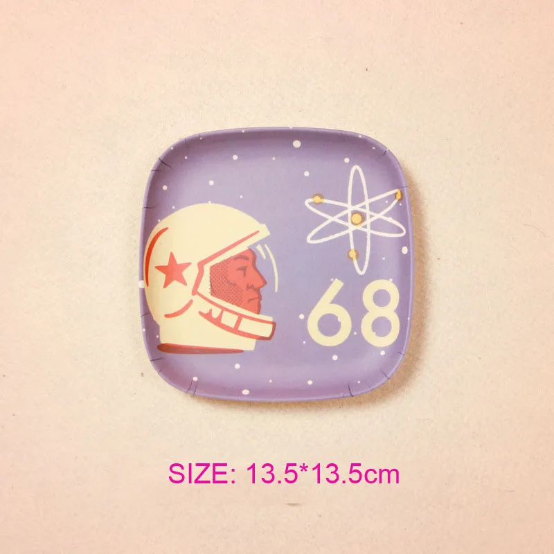 Baby Dinner Cartoon Bamboo Service Plate Kids Tableware Baby cute plate 13.5*13.5cm Baby Dinner Cartoon Bamboo Service Plate Kids Tableware Baby cute plate 13.5*13.5cm