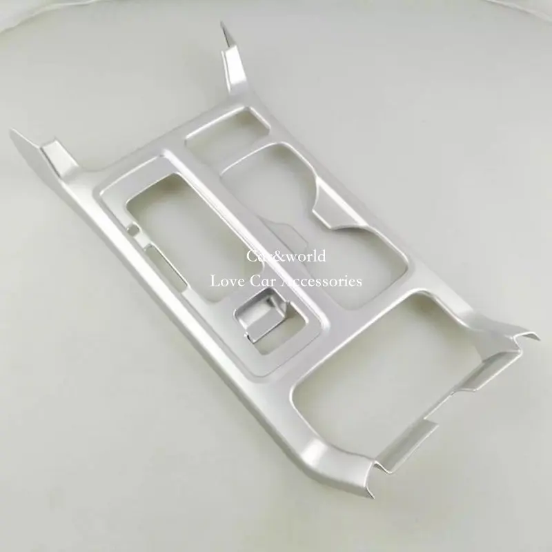 

Interior Gear Shift Box Water Cup Holder Cover Trims For Ford Kuga Central Control Frame ABS Chrome Stickers Car Accessories