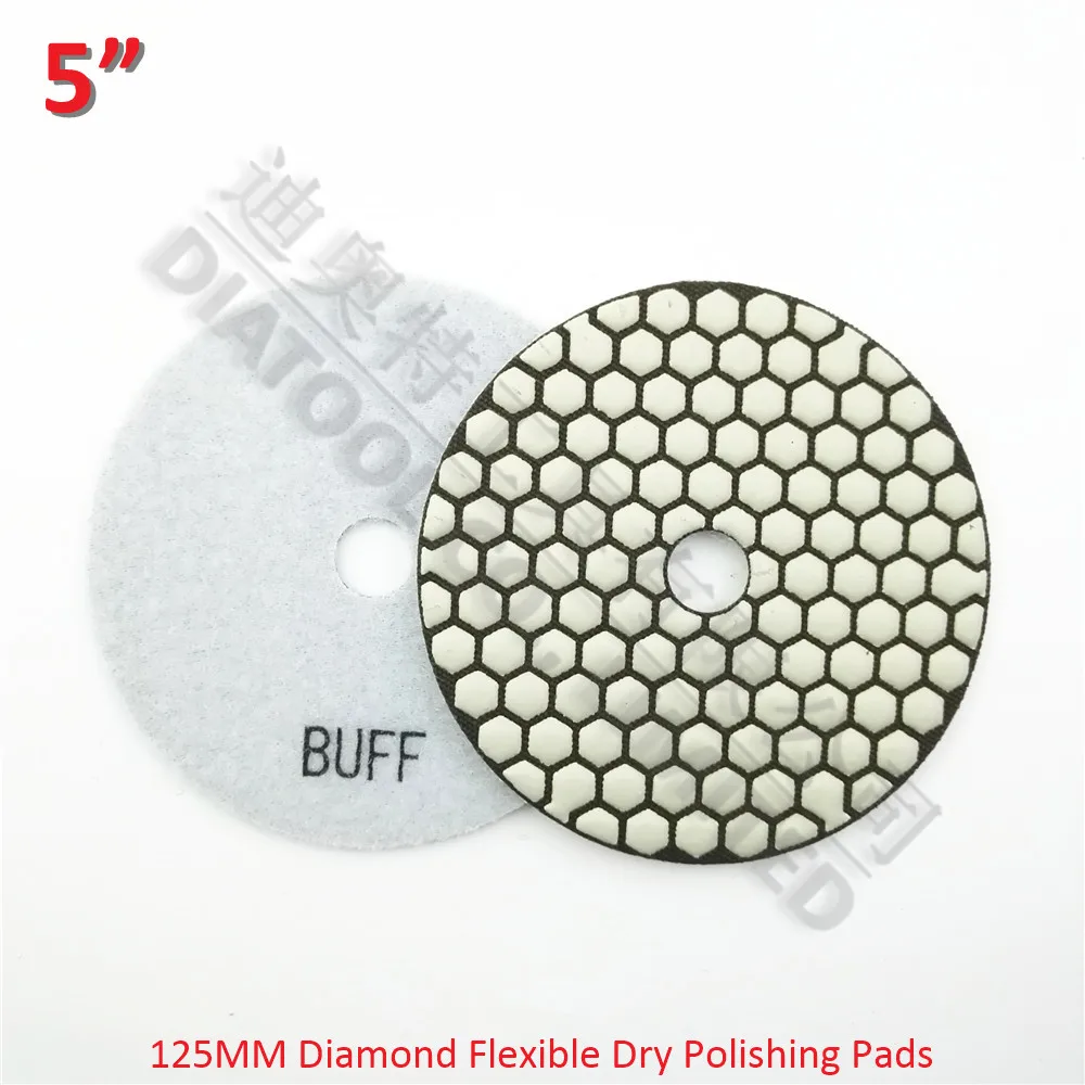 Diatool 4 шт. 125 мм # wbuff B сухой полировки очень конкурентоспособной Sander диск диаметром 5 дюймов Смола Бонд diamond гибкие полировки