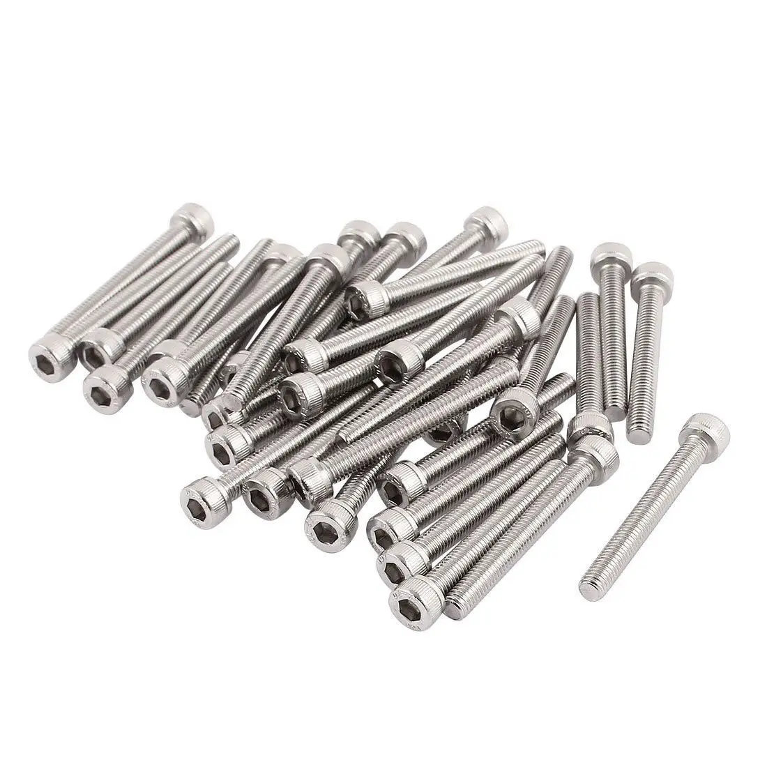 

Hot sale M5x40mm Thread 304 Stainless Steel Hex Socket Head Cap Screw Bolt DIN912 35pcs