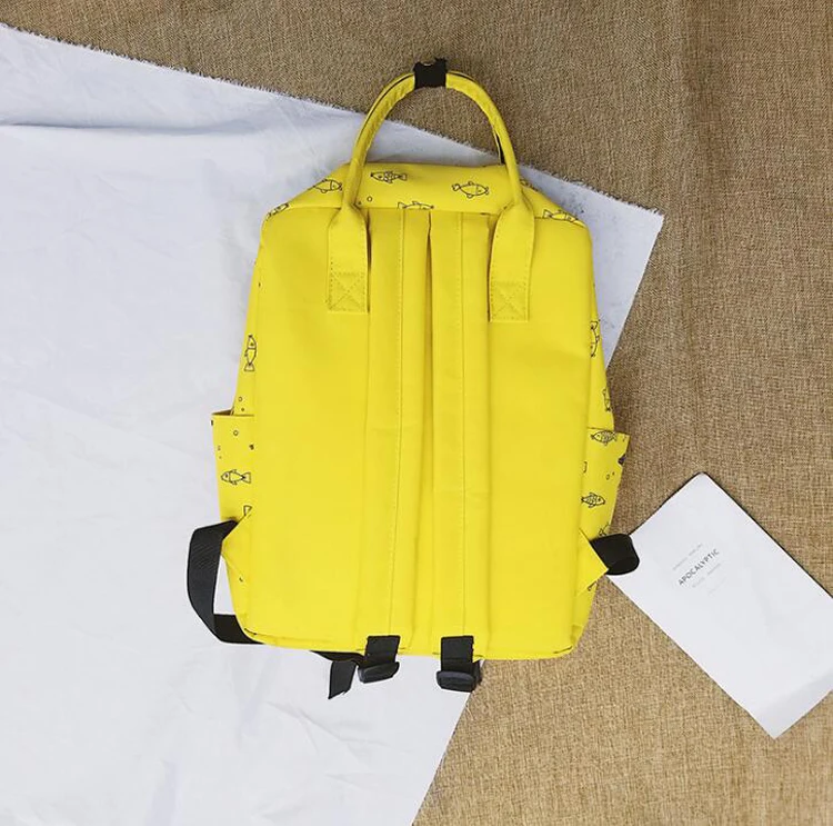 Große Für Teile Harajuku Taschen Leinwand los Frauen Neue Jugendliche Cartoon Schule Fisch Qualität Kapazität Hohe Rucksäcke 50 Mädchen Rucksack 8aHdqa