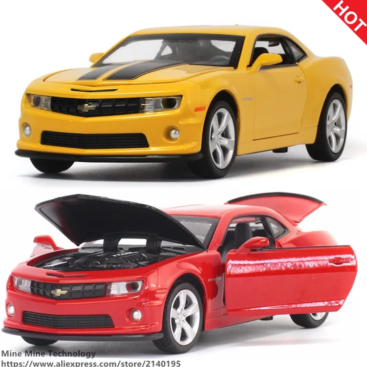 Double Horses 1 32 free shipping font b Chevrolet b font Camaro Alloy Diecast Car Model