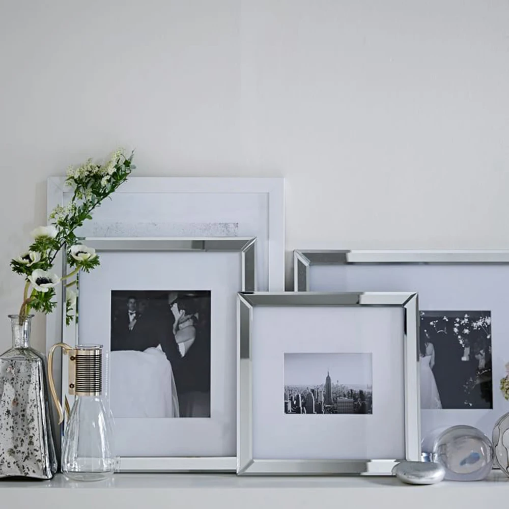 Marcos de fotos cuadrados marco de fotos con espejo de pared marcos de fotos múltiples marcos de pared modernos