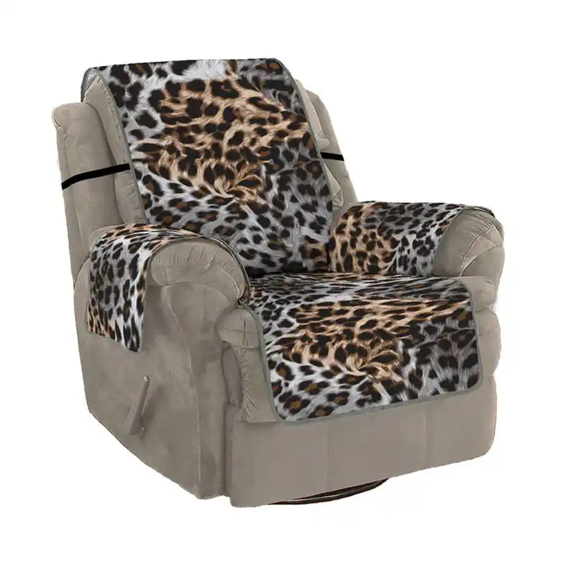 Washable Removable Slipcover Couch Mat Furniture Protector Leopard