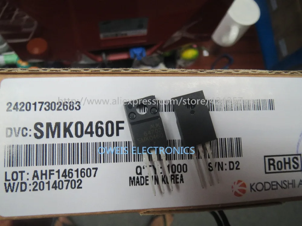 Free shipping 100pcs SMK0460F SMK0460 4N60 4N60F FQPF4N60C 4A 400MA ...