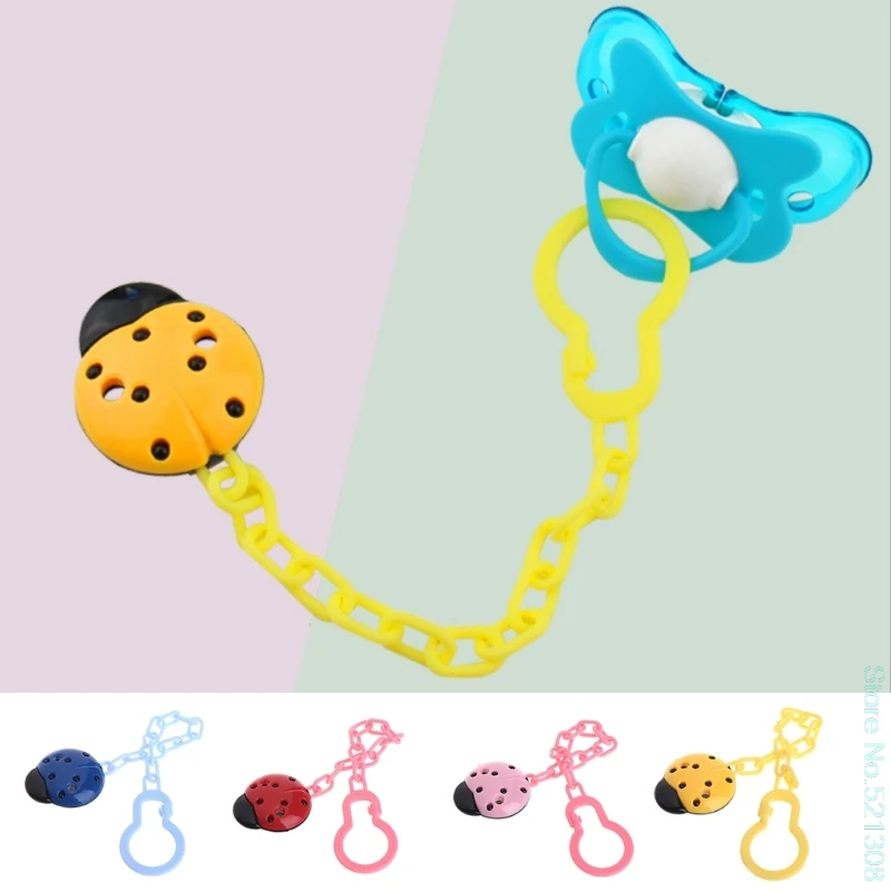 

Cute Toddler Baby Ladybug Dummy Pacifier Clip Chain Holder Soother Nipple Strap Lovley Drop Ship