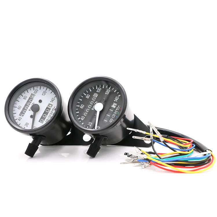 Universal Motorcycle Mini Tachometer Speedometer Meter Gauge Bracket Mounting Chopper Cafe Racer Old School Bobber Touring Dirt bike