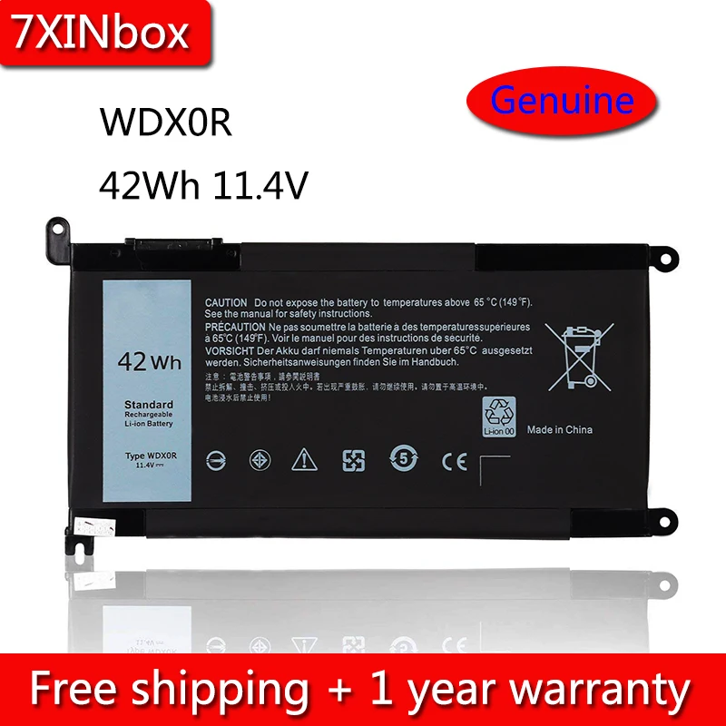 Батарея 7XINbox 42Wh 11 4 V WDX0R T2JX4 для Dell Inspiron 15 5568 5567 7560 7368 13 5767 17 5765 3CRH3 I7368 0027 WDXOR