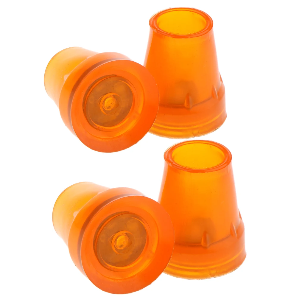 4 Pieces Anti Slip Rubber Tip For Cane Walking Stick Crutches Chair 7/8 Inch