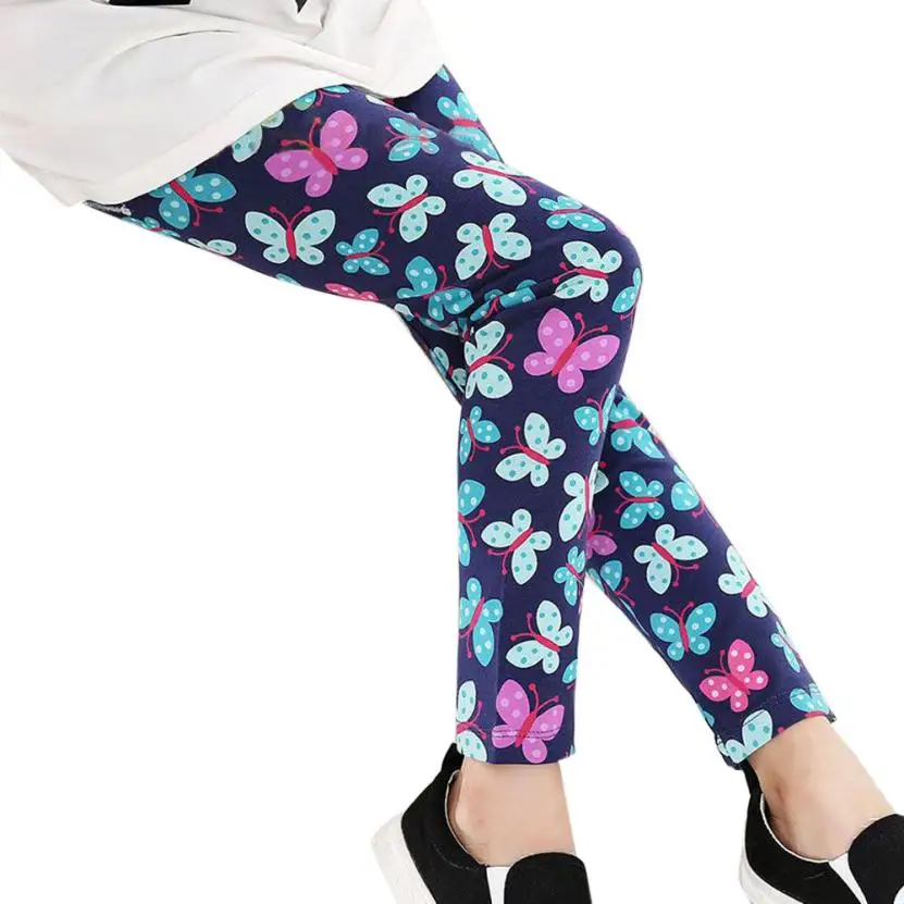 

Baby Kids Girl Pants Summer Comfortable Cotton Children Trousers Printing Leggings Flower Kids Classic baby Girls Pencil Pants