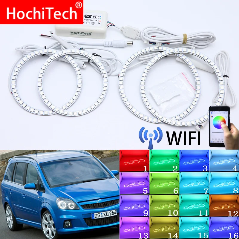 Wifi Wireless Rgb Multicolore Led Angel Eye Halo Rings Day Per Opel Zafira B 2005 2006 2007 2008 2009 2010 2011 2012 2013 2014