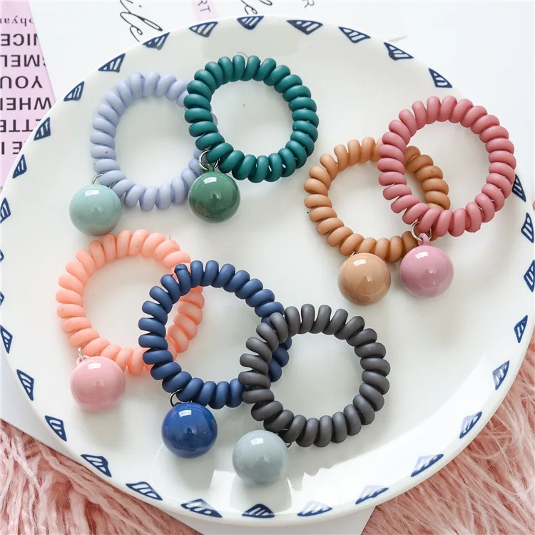 

2018 New Summer Phone Line Color Ladies Candy Color High Elastic Hair Bands Hair Accessories