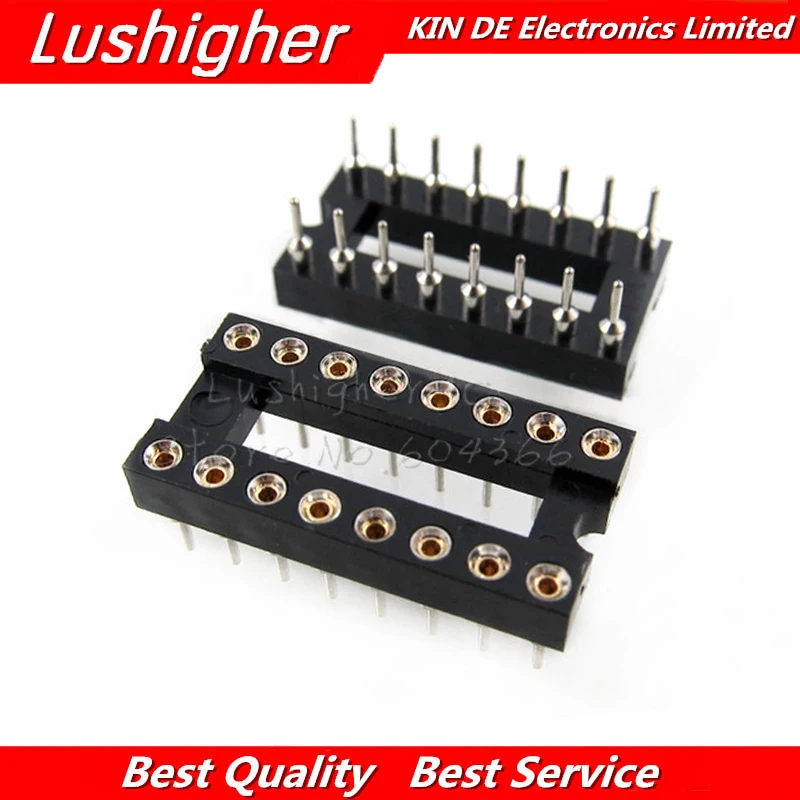 10pcs Dip16 Round Hole 16 Pins 2.54mm Dip 2.54 Dip16 Ic Sockets