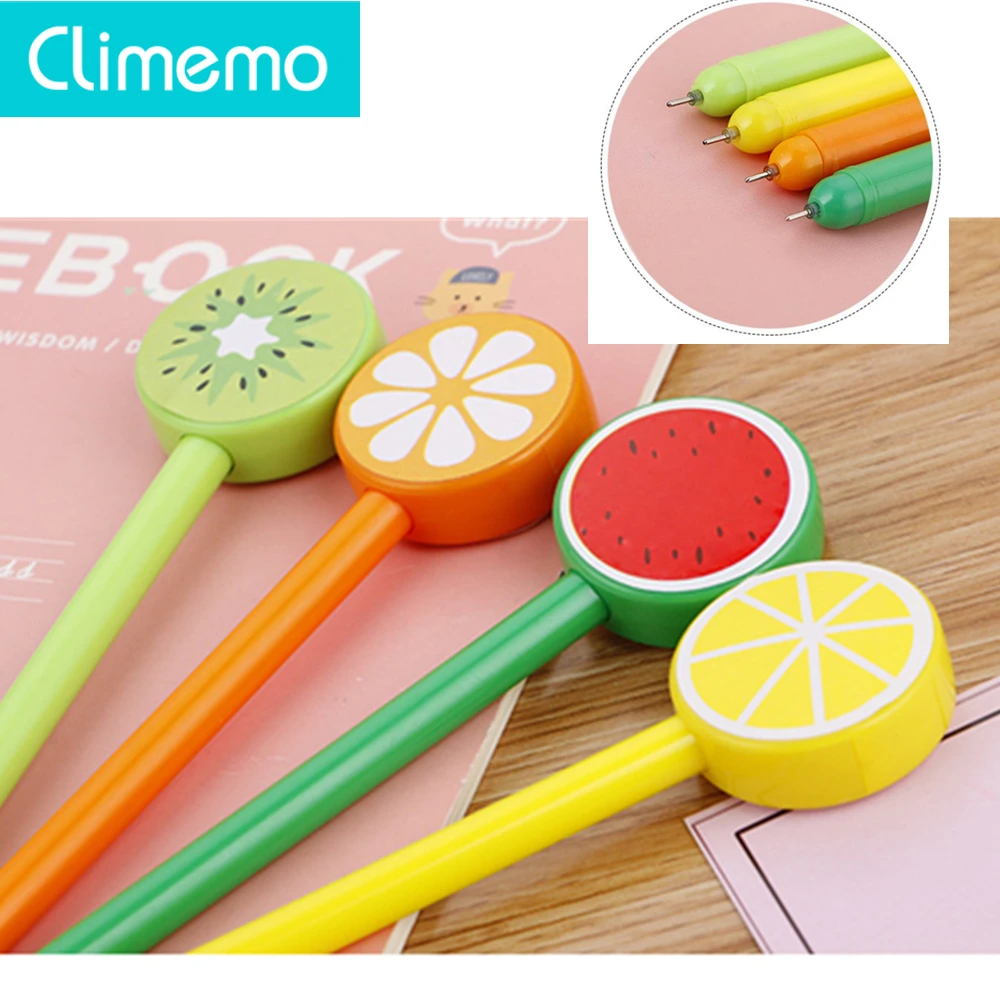 

Climemo Creative Fruit Gel Pens Watermelon Lemon KIWI Orange Plastic Pen for School Kindergatern NP271