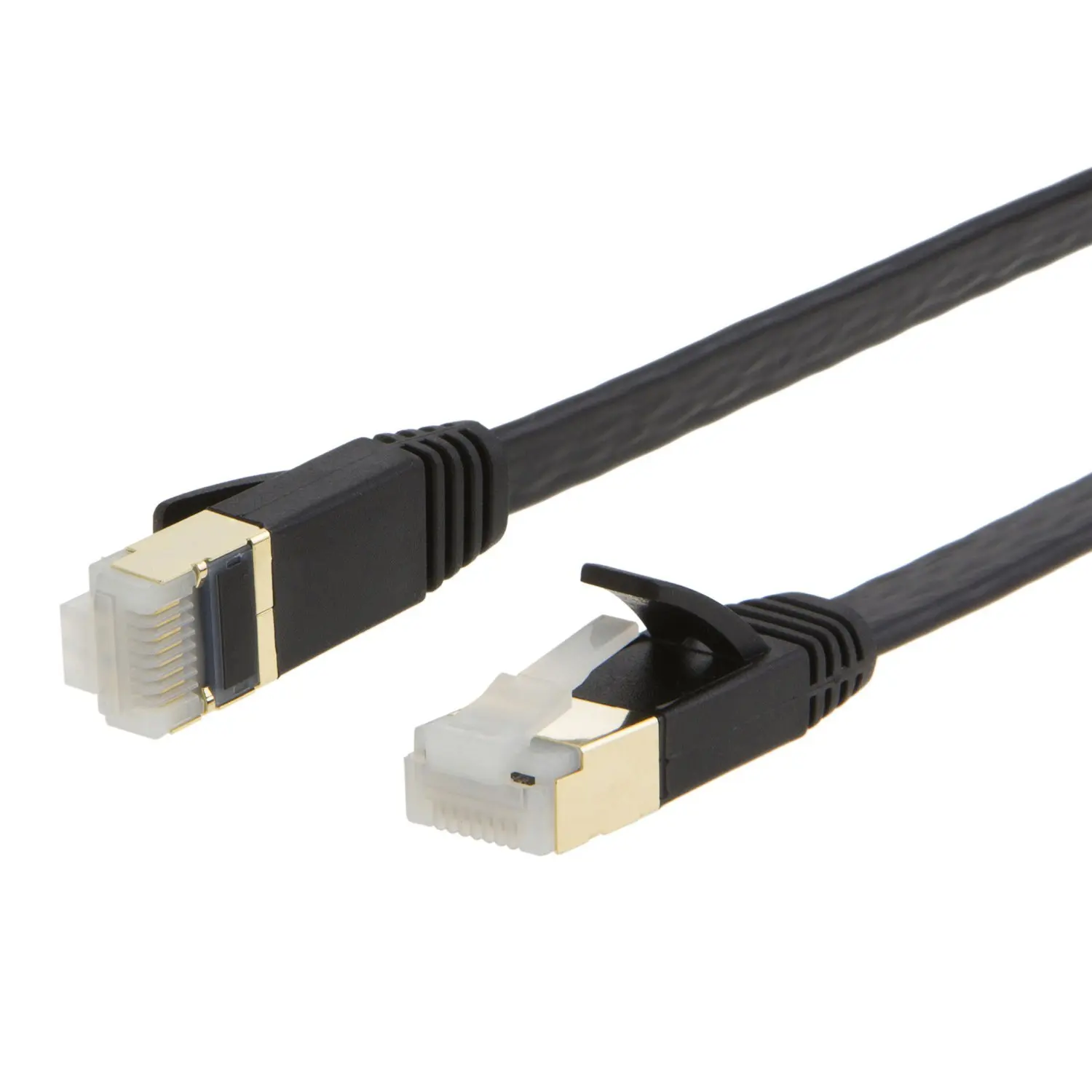 Плоский Ethernet Кабель Cat7 экранированный позолоченный сетевой коммутационный